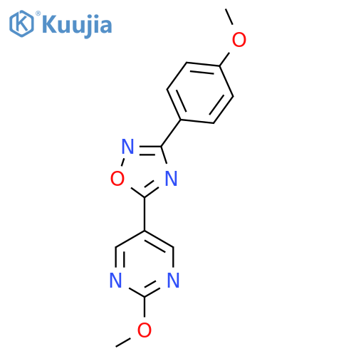 2-methoxy-5-3-(4-methoxyphenyl)-1,2,4-oxadiazol-5-ylpyrimidine structure