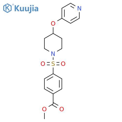 methyl 4-{[4-(pyridin-4-yloxy)piperidin-1-yl]sulfonyl}benzoate structure