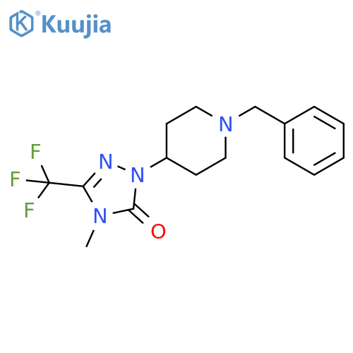 1-(1-benzylpiperidin-4-yl)-4-methyl-3-(trifluoromethyl)-4,5-dihydro-1H-1,2,4-triazol-5-one structure
