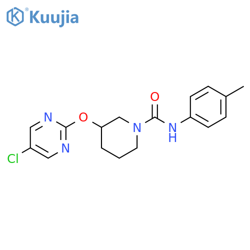 3-(5-chloropyrimidin-2-yl)oxy-N-(4-methylphenyl)piperidine-1-carboxamide structure