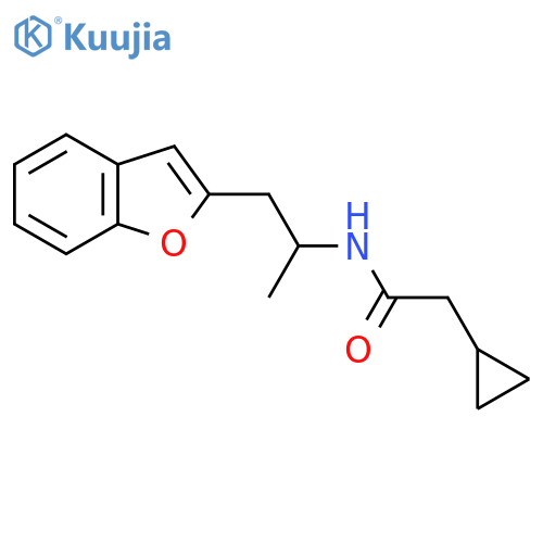 N-1-(1-benzofuran-2-yl)propan-2-yl-2-cyclopropylacetamide structure