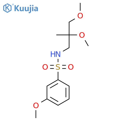 N-(2,3-dimethoxy-2-methylpropyl)-3-methoxybenzene-1-sulfonamide structure