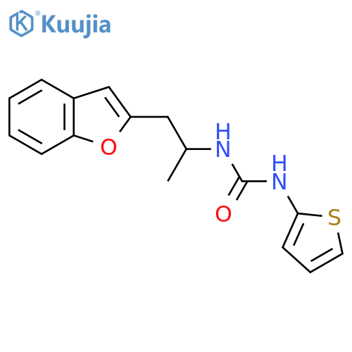 3-1-(1-benzofuran-2-yl)propan-2-yl-1-(thiophen-2-yl)urea structure