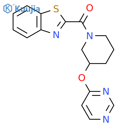 2-[3-(pyrimidin-4-yloxy)piperidine-1-carbonyl]-1,3-benzothiazole structure