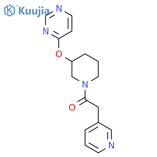 2-(pyridin-3-yl)-1-[3-(pyrimidin-4-yloxy)piperidin-1-yl]ethan-1-one structure