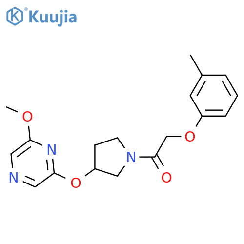 1-{3-[(6-methoxypyrazin-2-yl)oxy]pyrrolidin-1-yl}-2-(3-methylphenoxy)ethan-1-one structure