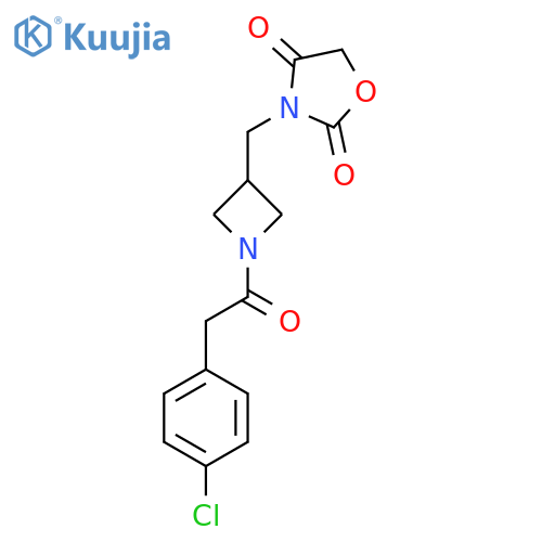 3-({1-2-(4-chlorophenyl)acetylazetidin-3-yl}methyl)-1,3-oxazolidine-2,4-dione structure