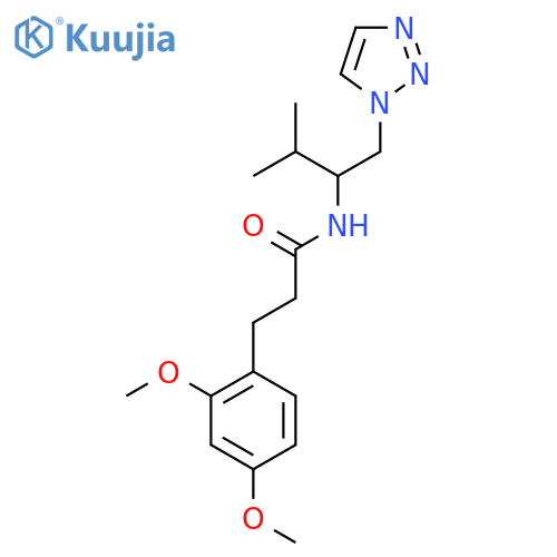 3-(2,4-dimethoxyphenyl)-N-[3-methyl-1-(1H-1,2,3-triazol-1-yl)butan-2-yl]propanamide structure