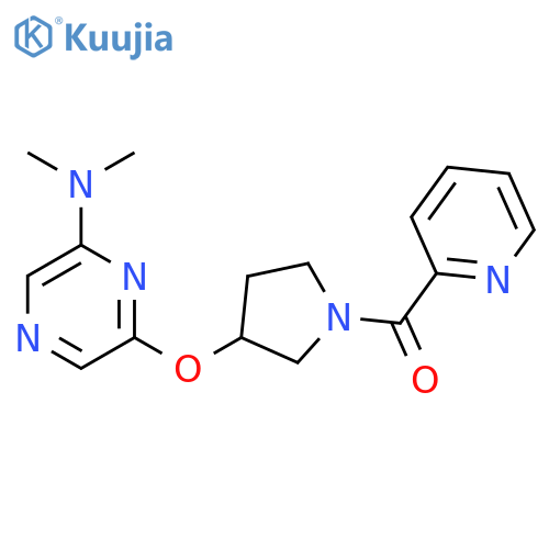 N,N-dimethyl-6-{[1-(pyridine-2-carbonyl)pyrrolidin-3-yl]oxy}pyrazin-2-amine structure