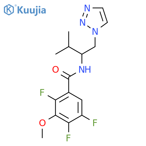 2,4,5-trifluoro-3-methoxy-N-[3-methyl-1-(1H-1,2,3-triazol-1-yl)butan-2-yl]benzamide structure