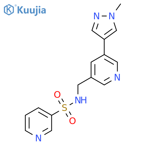 N-{5-(1-methyl-1H-pyrazol-4-yl)pyridin-3-ylmethyl}pyridine-3-sulfonamide structure
