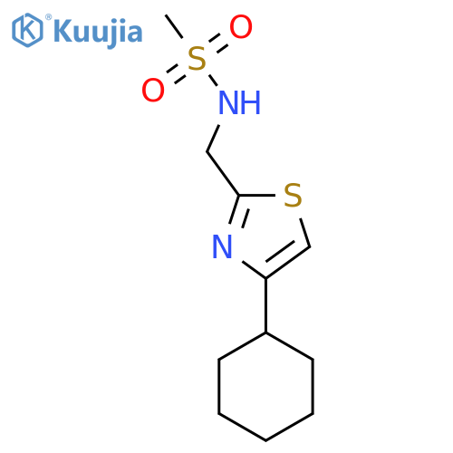 N-(4-cyclohexyl-1,3-thiazol-2-yl)methylmethanesulfonamide structure