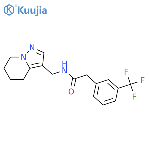 N-({4H,5H,6H,7H-pyrazolo[1,5-a]pyridin-3-yl}methyl)-2-[3-(trifluoromethyl)phenyl]acetamide structure