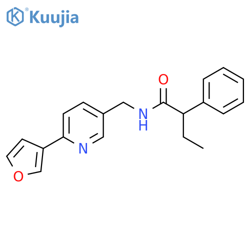 N-{6-(furan-3-yl)pyridin-3-ylmethyl}-2-phenylbutanamide structure