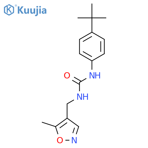 1-(4-tert-butylphenyl)-3-[(5-methyl-1,2-oxazol-4-yl)methyl]urea structure