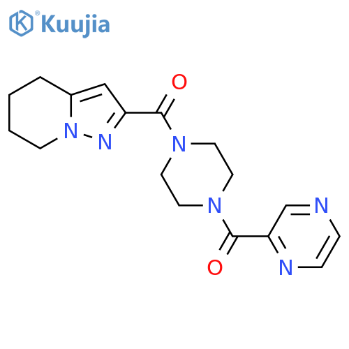 2-(4-{4H,5H,6H,7H-pyrazolo[1,5-a]pyridine-2-carbonyl}piperazine-1-carbonyl)pyrazine structure