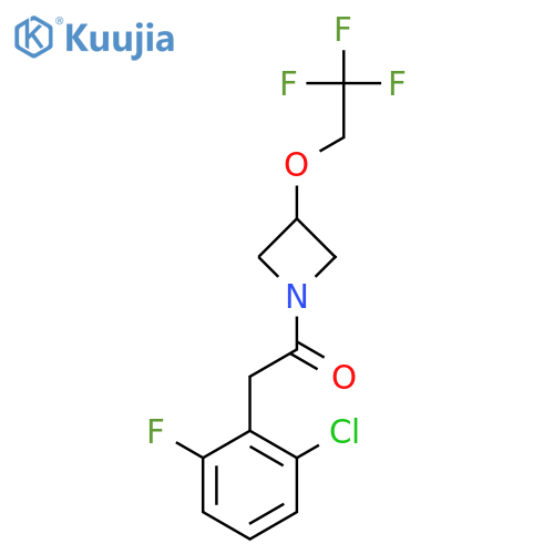 2-(2-chloro-6-fluorophenyl)-1-3-(2,2,2-trifluoroethoxy)azetidin-1-ylethan-1-one structure
