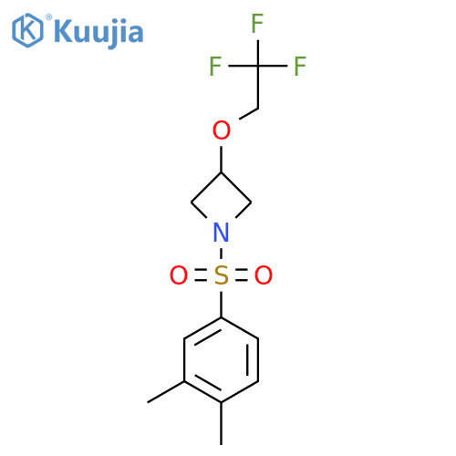 1-(3,4-dimethylbenzenesulfonyl)-3-(2,2,2-trifluoroethoxy)azetidine structure