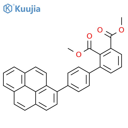 [1,1'-Biphenyl]-2,3-dicarboxylic acid, 4'-(1-pyrenyl)-, dimethyl ester structure