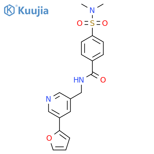 4-(dimethylsulfamoyl)-N-{5-(furan-2-yl)pyridin-3-ylmethyl}benzamide structure