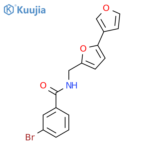 N-({[2,3'-bifuran]-5-yl}methyl)-3-bromobenzamide structure