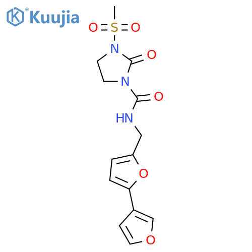 N-({[2,3'-bifuran]-5-yl}methyl)-3-methanesulfonyl-2-oxoimidazolidine-1-carboxamide structure