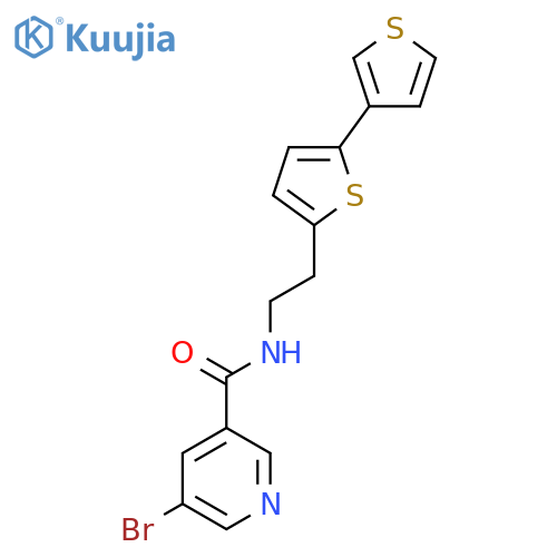 N-(2-{2,3'-bithiophene-5-yl}ethyl)-5-bromopyridine-3-carboxamide structure