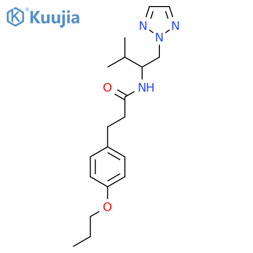 N-3-methyl-1-(2H-1,2,3-triazol-2-yl)butan-2-yl-3-(4-propoxyphenyl)propanamide structure