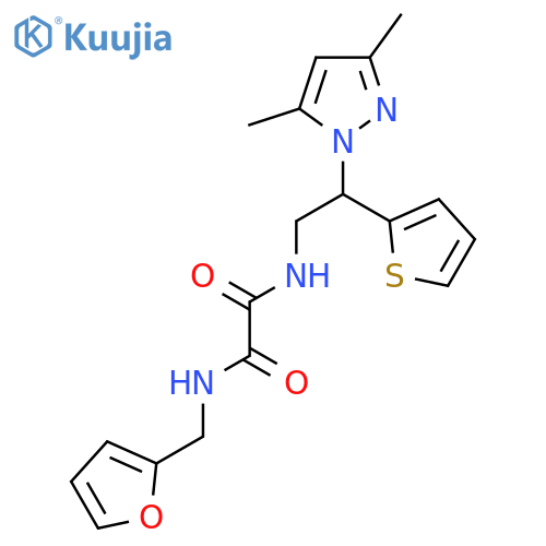 N-[2-(3,5-dimethyl-1H-pyrazol-1-yl)-2-(thiophen-2-yl)ethyl]-N'-[(furan-2-yl)methyl]ethanediamide structure