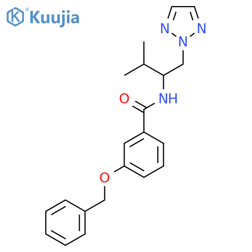 3-(benzyloxy)-N-3-methyl-1-(2H-1,2,3-triazol-2-yl)butan-2-ylbenzamide structure
