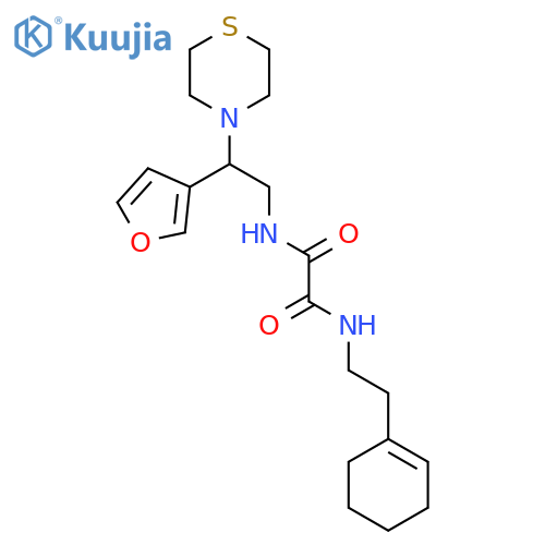 N'-2-(cyclohex-1-en-1-yl)ethyl-N-2-(furan-3-yl)-2-(thiomorpholin-4-yl)ethylethanediamide structure