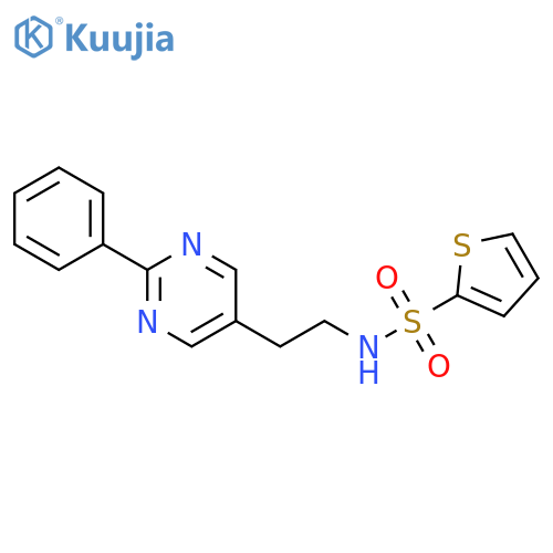 N-[2-(2-phenylpyrimidin-5-yl)ethyl]thiophene-2-sulfonamide structure