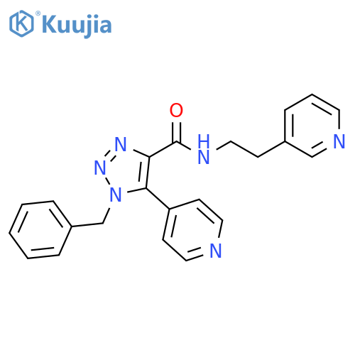 1-benzyl-N-[2-(pyridin-3-yl)ethyl]-5-(pyridin-4-yl)-1H-1,2,3-triazole-4-carboxamide structure
