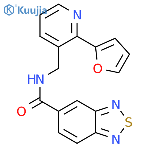 N-{[2-(furan-2-yl)pyridin-3-yl]methyl}-2,1,3-benzothiadiazole-5-carboxamide structure