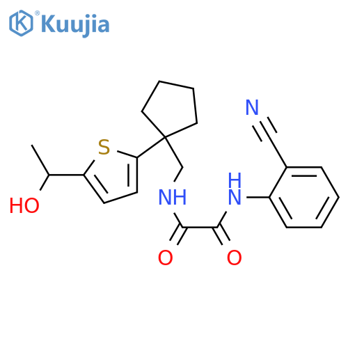 N'-(2-cyanophenyl)-N-({1-5-(1-hydroxyethyl)thiophen-2-ylcyclopentyl}methyl)ethanediamide structure