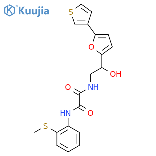 N-{2-hydroxy-2-5-(thiophen-3-yl)furan-2-ylethyl}-N'-2-(methylsulfanyl)phenylethanediamide structure