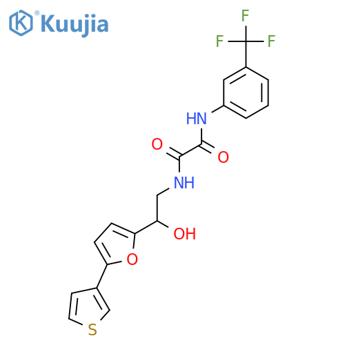 N-{2-hydroxy-2-5-(thiophen-3-yl)furan-2-ylethyl}-N'-3-(trifluoromethyl)phenylethanediamide structure