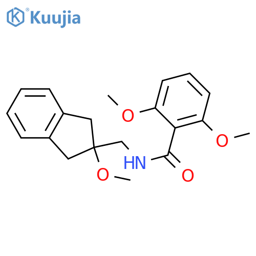 2,6-dimethoxy-N-[(2-methoxy-2,3-dihydro-1H-inden-2-yl)methyl]benzamide structure