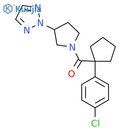 2-{1-1-(4-chlorophenyl)cyclopentanecarbonylpyrrolidin-3-yl}-2H-1,2,3-triazole structure