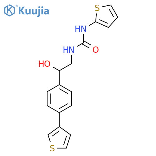 1-{2-hydroxy-2-[4-(thiophen-3-yl)phenyl]ethyl}-3-(thiophen-2-yl)urea structure