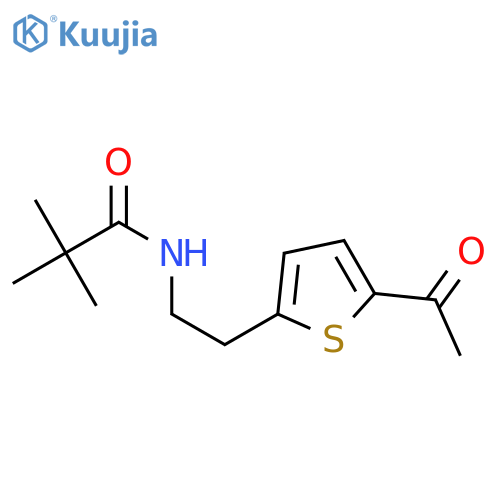 N-[2-(5-acetylthiophen-2-yl)ethyl]-2,2-dimethylpropanamide structure