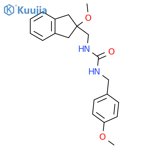 3-[(2-methoxy-2,3-dihydro-1H-inden-2-yl)methyl]-1-[(4-methoxyphenyl)methyl]urea structure