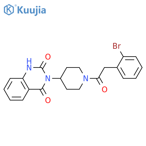 3-{1-2-(2-bromophenyl)acetylpiperidin-4-yl}-1,2,3,4-tetrahydroquinazoline-2,4-dione structure