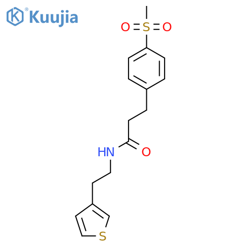 3-(4-methanesulfonylphenyl)-N-[2-(thiophen-3-yl)ethyl]propanamide structure