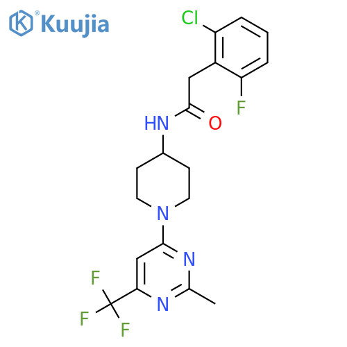 2-(2-chloro-6-fluorophenyl)-N-{1-2-methyl-6-(trifluoromethyl)pyrimidin-4-ylpiperidin-4-yl}acetamide structure