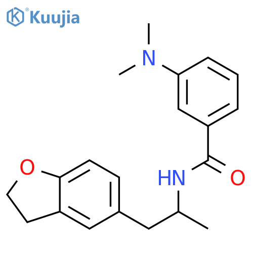 N-[1-(2,3-dihydro-1-benzofuran-5-yl)propan-2-yl]-3-(dimethylamino)benzamide structure