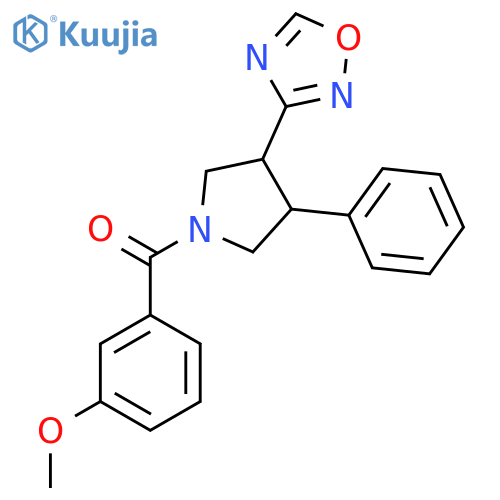 3-1-(3-methoxybenzoyl)-4-phenylpyrrolidin-3-yl-1,2,4-oxadiazole structure