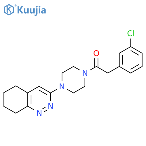 2-(3-chlorophenyl)-1-[4-(5,6,7,8-tetrahydrocinnolin-3-yl)piperazin-1-yl]ethan-1-one structure