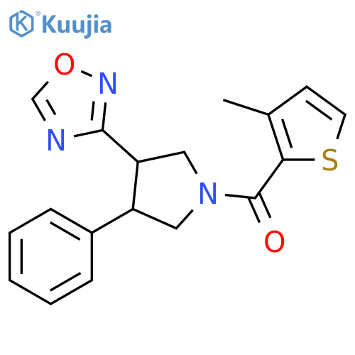 3-1-(3-methylthiophene-2-carbonyl)-4-phenylpyrrolidin-3-yl-1,2,4-oxadiazole structure