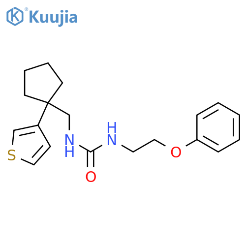 1-(2-phenoxyethyl)-3-{[1-(thiophen-3-yl)cyclopentyl]methyl}urea structure